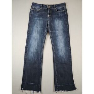 Paige Jeans Women's 32x29.5 Bootcut Mid Rise Dark Wash Hidden Hills USA